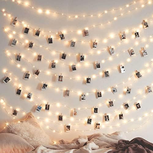 Twinkle Star 300LED 99FT Copper Wire String Lights Battery Operated 8 Modes Fairy Lights with Remote Waterproof Fairy String Lights for Outdoor Christmas Lights Wedding Party Decoration Warm White