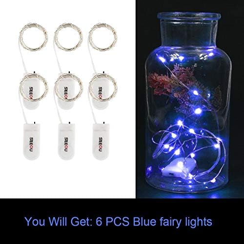 6-Pack Christmas String Lights, 3ft Waterproof Twinkle Lights