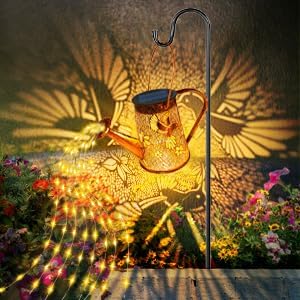 2 Pack Solar Watering Can Lights, Hummingbird Gifts for Women Mom Grandma Birthday, Waterproof Outdoor Garden Decor Large Hanging Solar Lanterns Garden Lights for Patio Yard Flowerbed