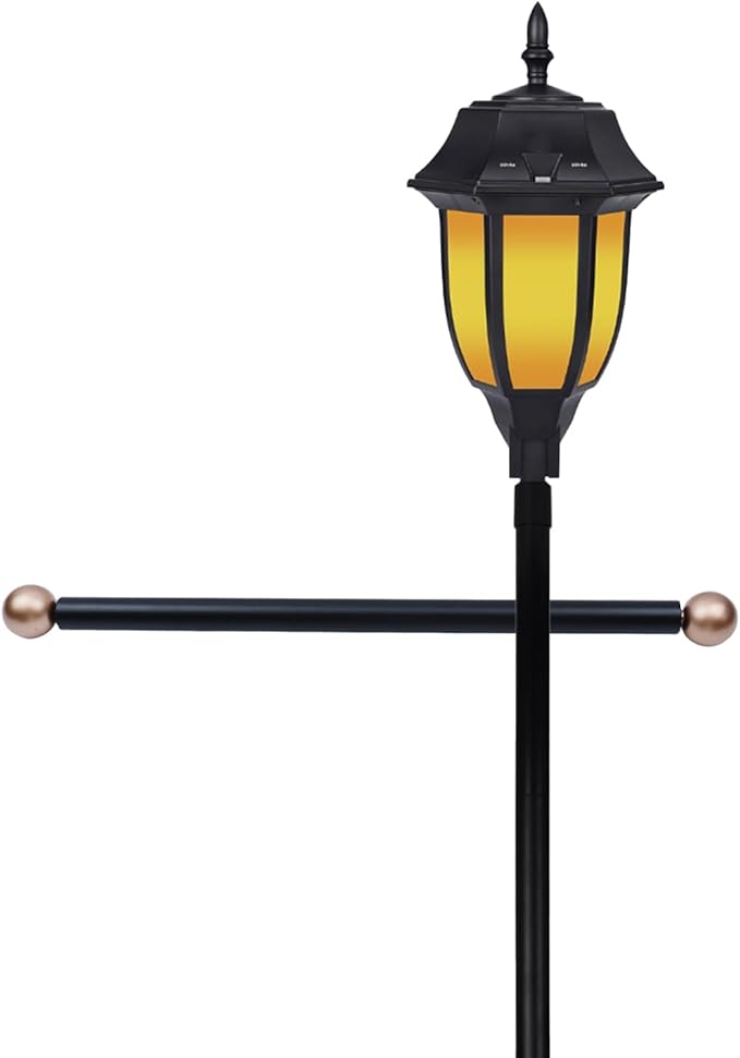 Geesatis 1Pcs Lamp Post Cross Arm Ladder Rest,Cross Arm Replacement for Outdoor Lamp Posts Pole Light,Small Bronze Ball Cross arm Handle Replacement