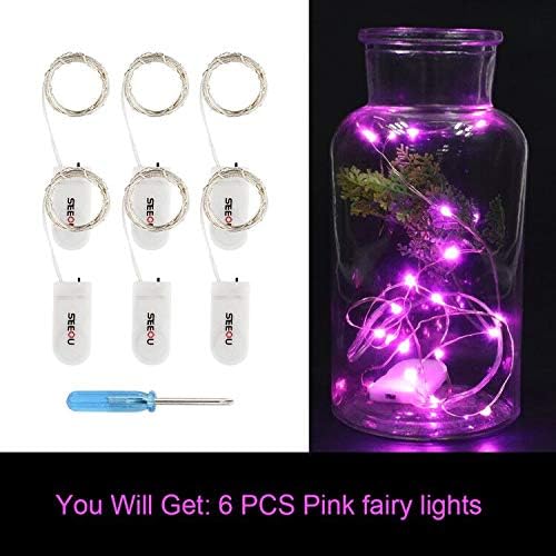6-Pack Christmas String Lights, 3ft Waterproof Twinkle Lights