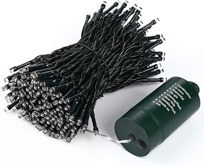 200 LED Christmas Twinkle Lights, 72ft Waterproof for Yard
