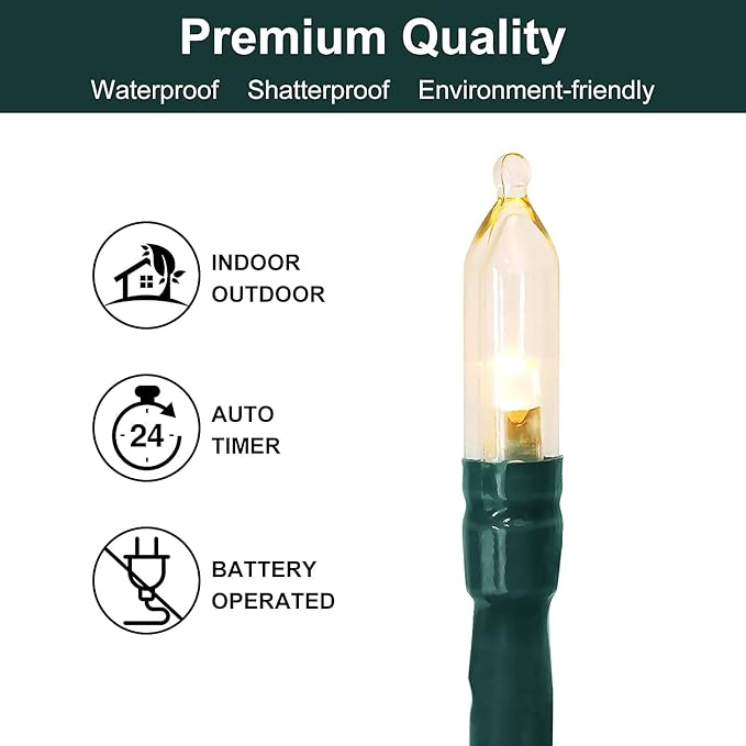 Christmas Backyard String Lights, 33ft 100 LED Waterproof