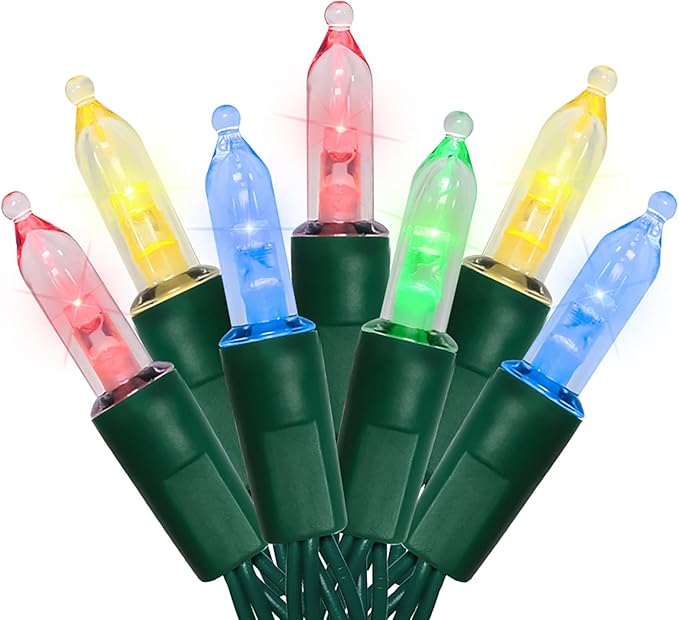 Christmas Fairy Lights 2-Pack, 50 LED Battery Twinkle Lights