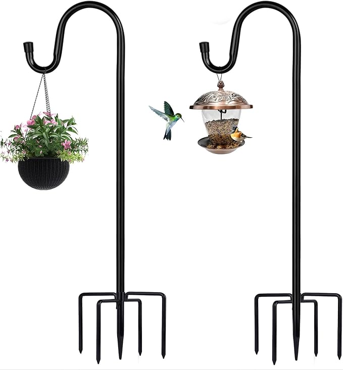 2-Pack 94" Shepherd's Hooks, Heavy-Duty Garden Stakes