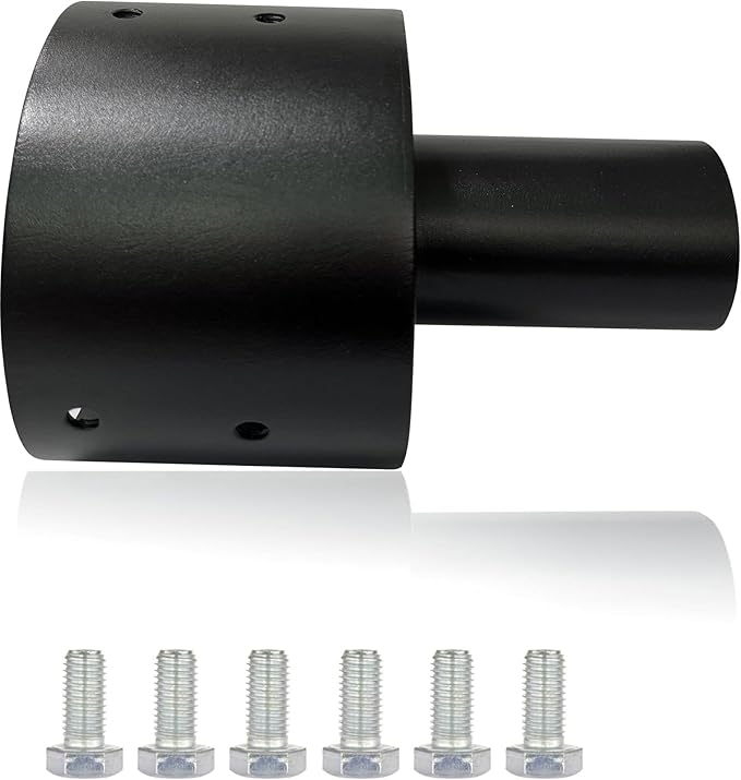 Slip Fitter Light Pole Adapter - for 5 inch Round Pole, 2 3/8 inch Round Tenon Adapter for Led Parking Lot Lights Shoebox Street Post Light Metal Outdoor Mount Bracket