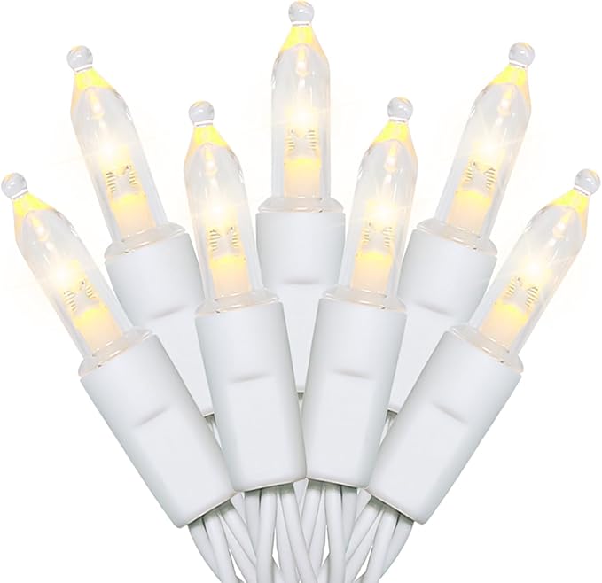 2-Pack Christmas LED String Lights, Waterproof Timer Lights
