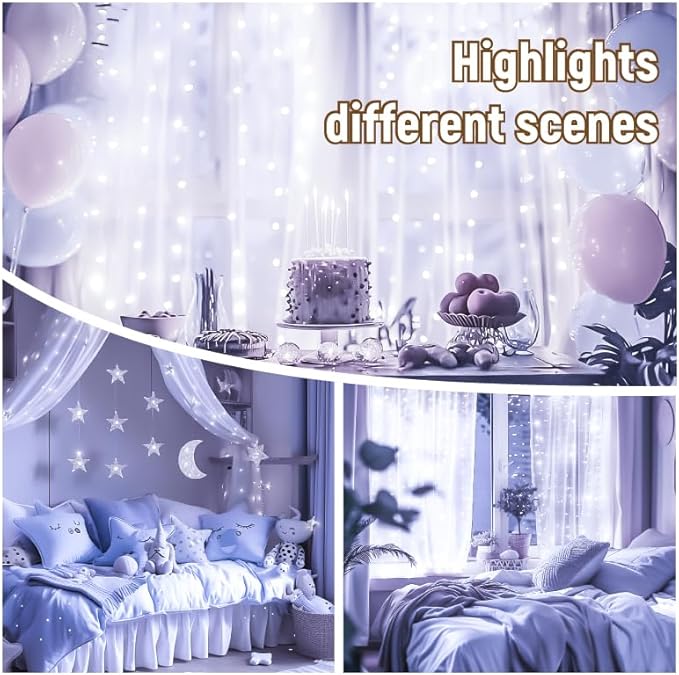 8ft White String Lights for Backyard, Waterproof LED