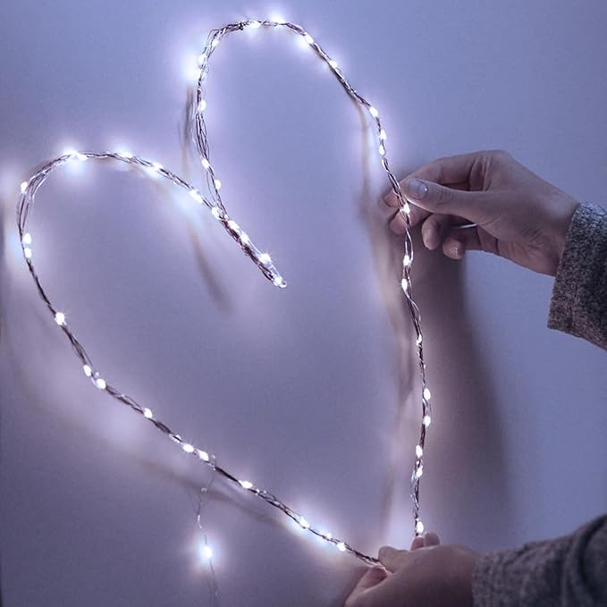 50 LED Christmas Twinkle Lights, 16ft Waterproof for Porch