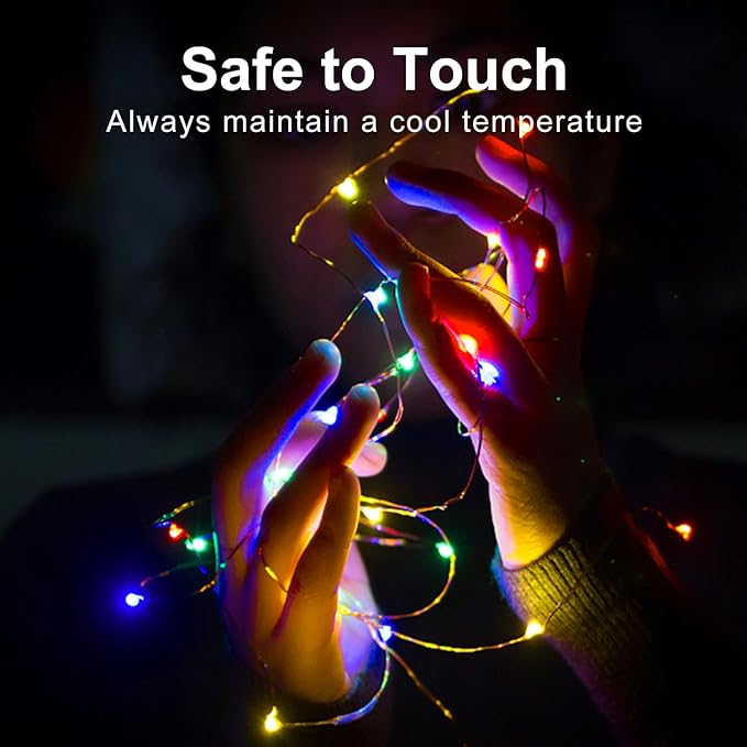 16ft Christmas LED String Lights, Waterproof Timer Lights