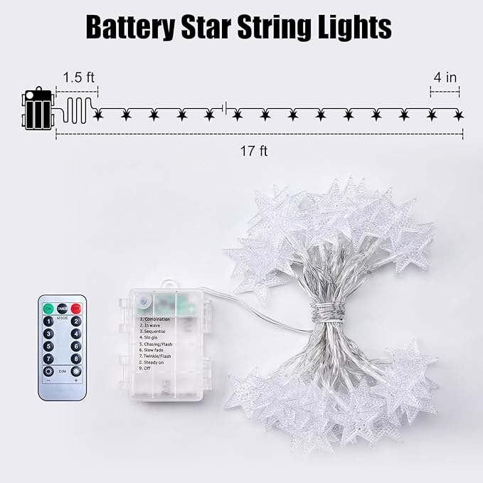 17ft White Outdoor Edison String Lights, Weatherproof