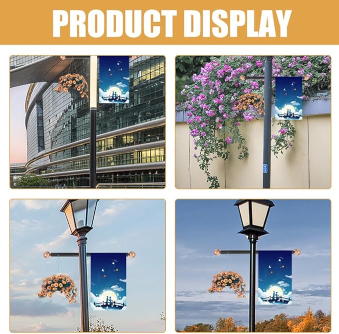iplusmile Outdoor Lamp Post Cross Arm Aluminum Alloy Ladder Rest Handle Garden Light Pole Accessory Random Color