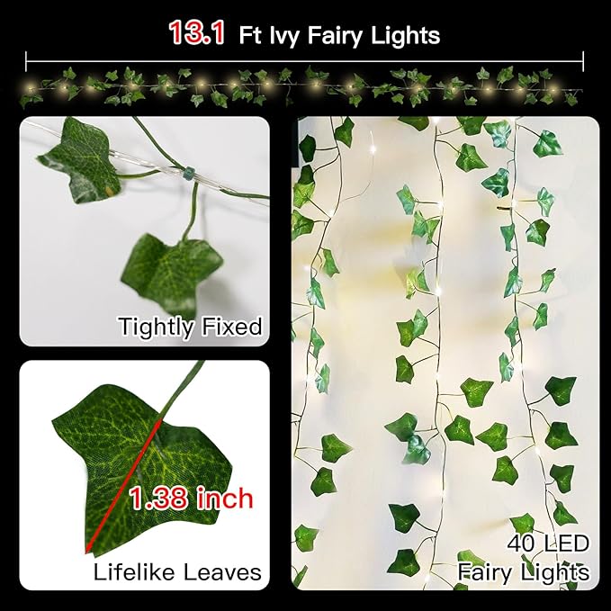 1ft Warm White String Lights for Backyard, Waterproof LED