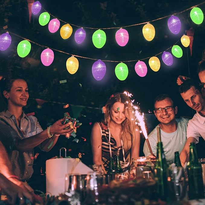10ft LED Patio String Lights, Waterproof Outdoor