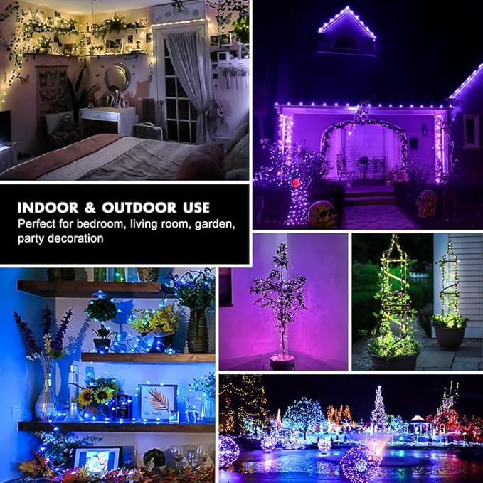 39ft Christmas LED String Lights, Waterproof Timer Lights