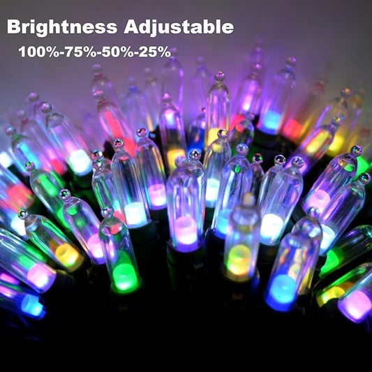 33ft 100 LED Multicolor Battery Operated Christmas Tree Lights 8 Modes String Lights Indoor Outdoor for Christmas Tree Halloween Holiday Party Bedroom Classroom Decoration