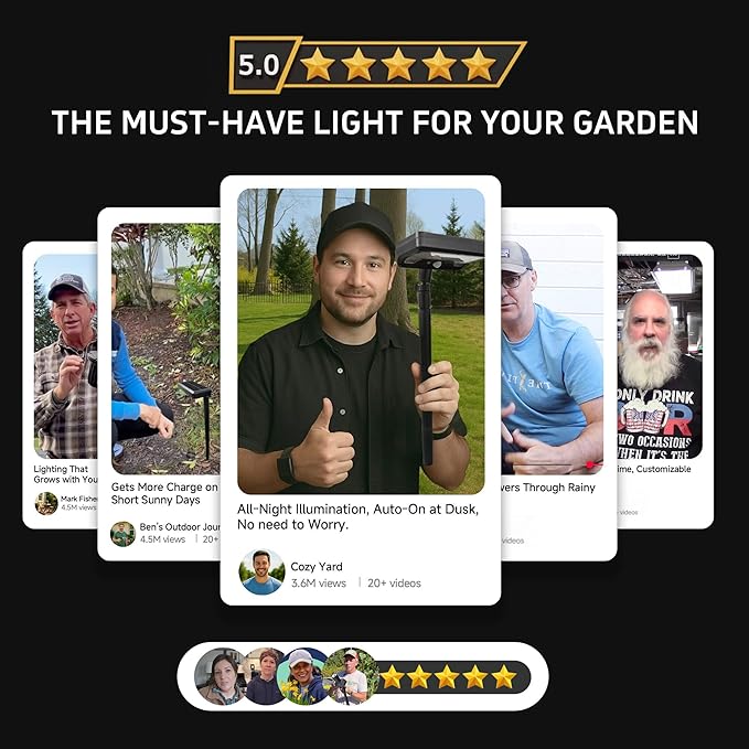 Solar Pathway Lights Outdoor, 3 Modes Motion Sensor Path Light Warm & Daylight Selectable, IP65 Waterproof Walkway LED Landscape Lighting with Adjustable Angle for Yard, Garden, Driveway