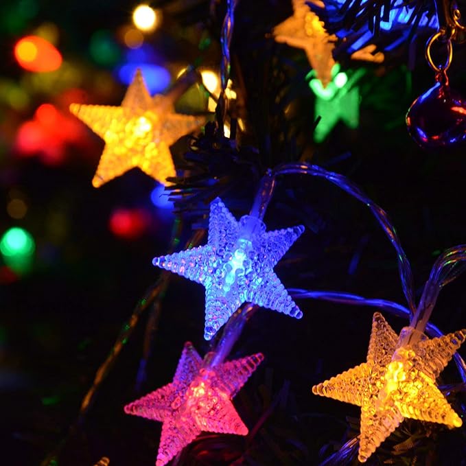 Christmas Porch String Lights, 25ft 50 LED Waterproof
