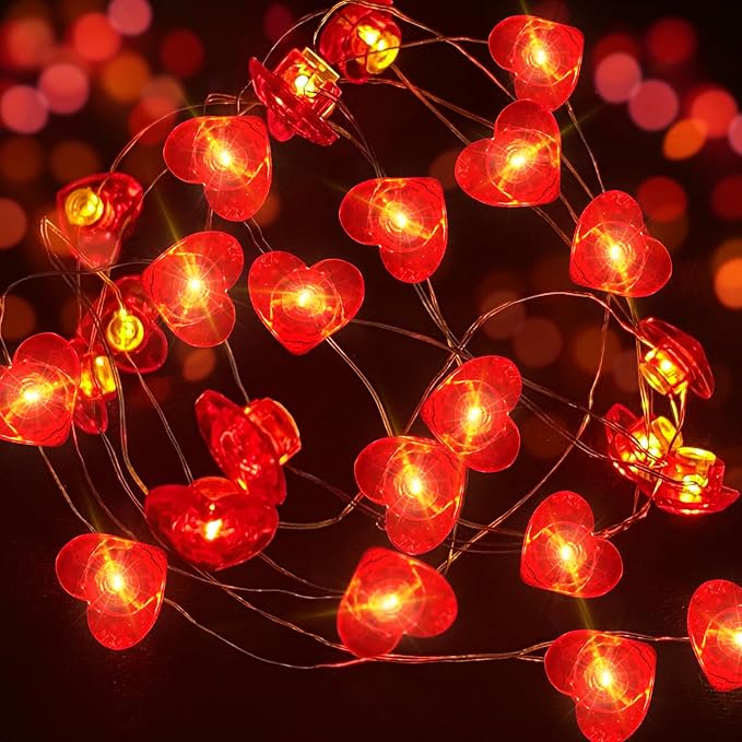 16ft Red Outdoor Edison String Lights, Weatherproof