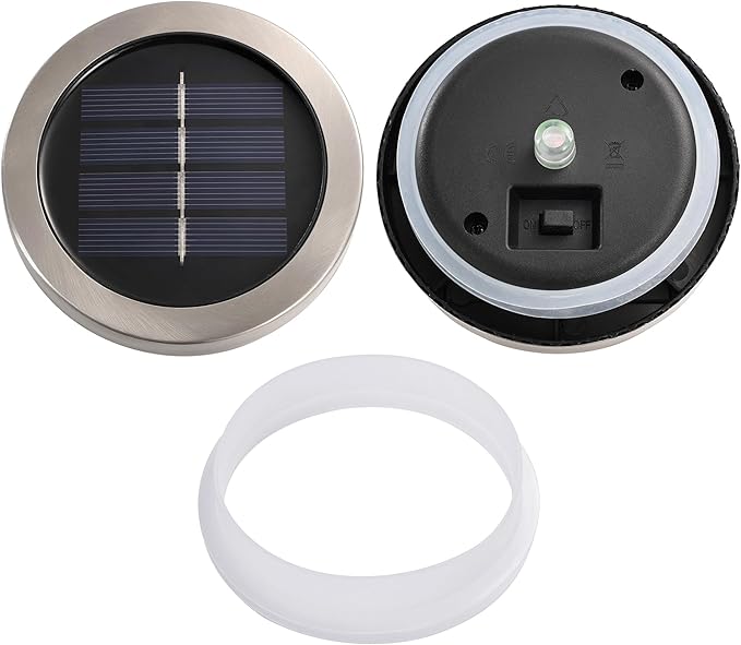 Cooo Gift for her him 2 Pack Solar Lanterns Waterproof Outdoor Iridescent Heavy Crackle Glass a Big LED Stainless Steel Lid 215% Solar for Women Mom Grandma Outdoor Table Lamps Garden Backyard Decor