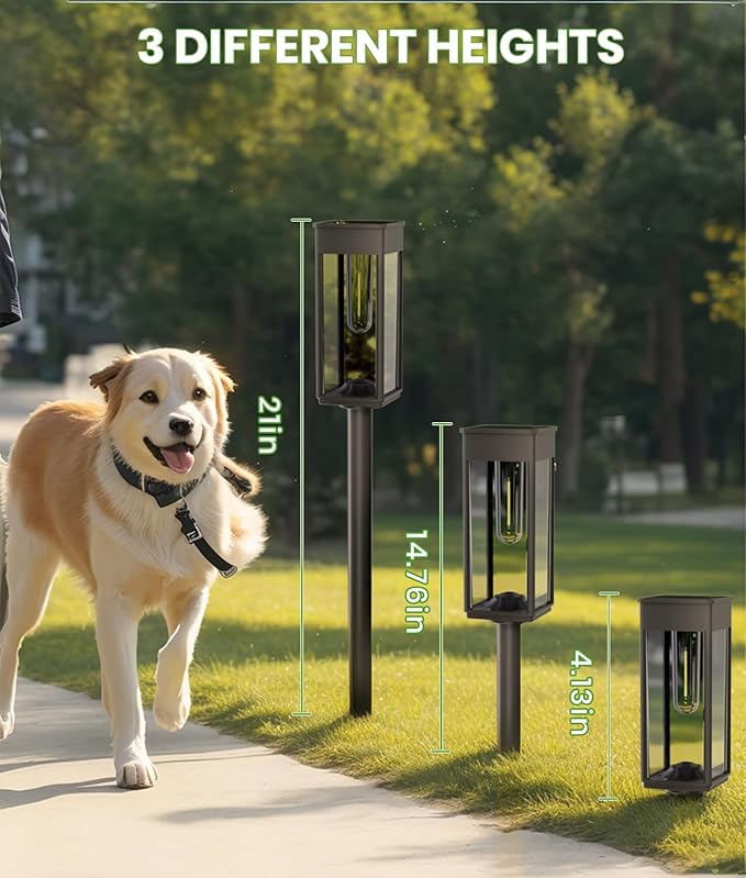 Solar Pathway Lights Outdoor,Bright Solar Lights for Outside, Waterproof Auto On/Off Garden Lights Solar Powered Landscape Lights for Yard Walkway Driveway Lawn (Cool White, 12 Pack)