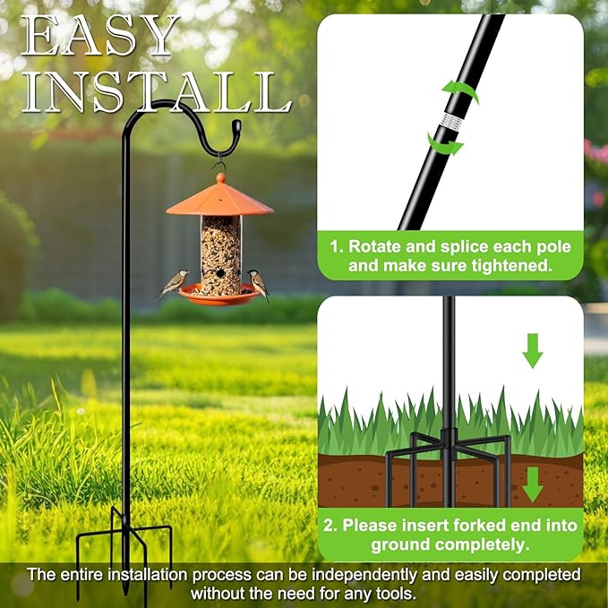 Heavy-Duty Shepherd's Hooks, 42" Garden