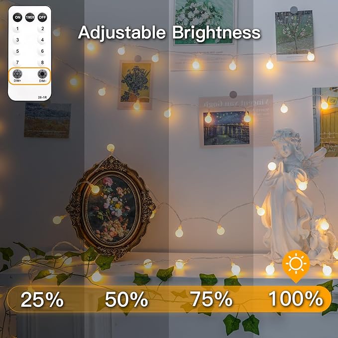 99ft Christmas LED String Lights, Waterproof Timer Lights