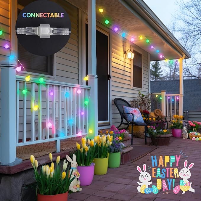 33ft Christmas LED String Lights, Waterproof Timer Lights