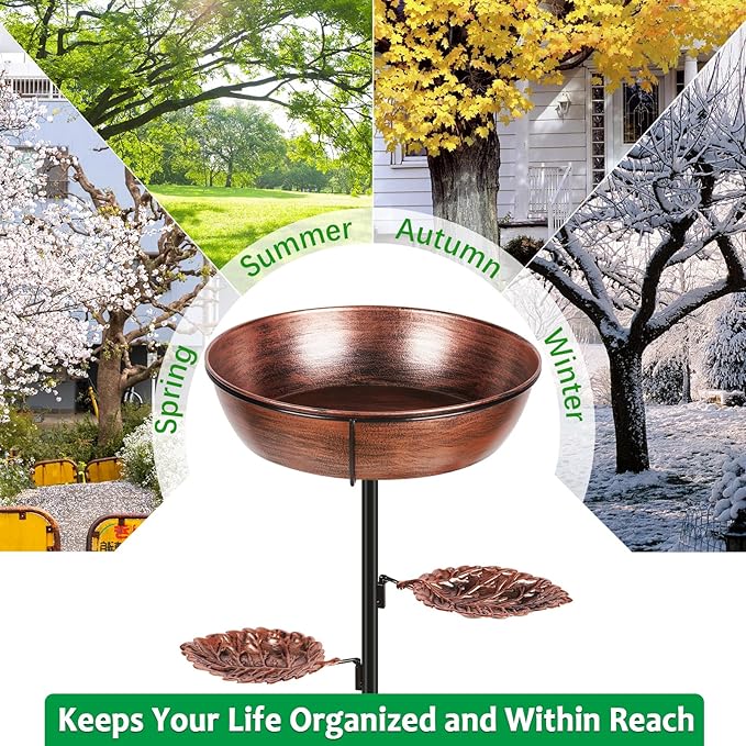 Classic Bird Bath & Feeder, Outdoor Metal