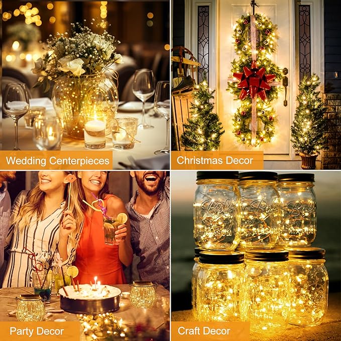 30-Pack Christmas String Lights, 7ft 20 LED Waterproof Twinkle Lights