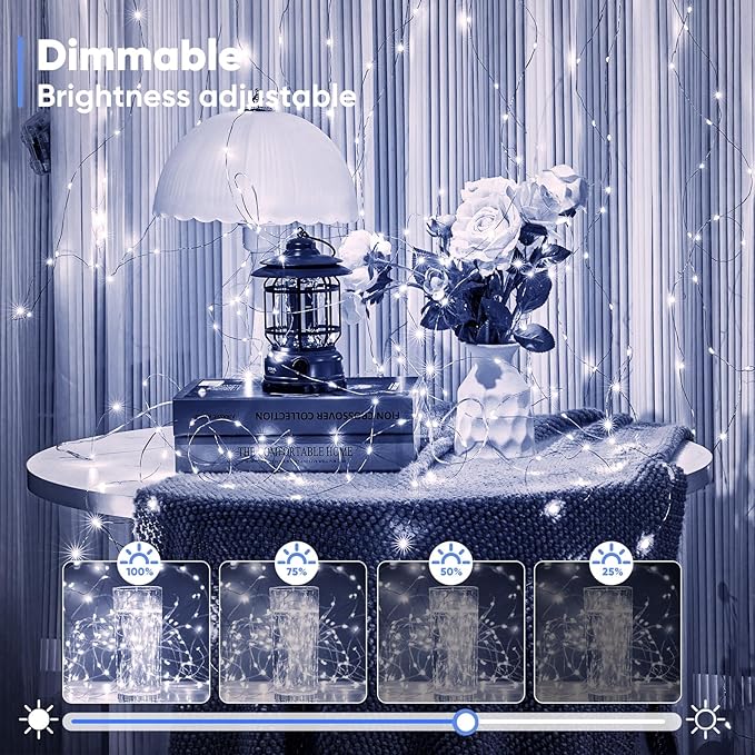 Christmas Fairy Lights 4-Pack, 4ft Battery Twinkle Lights