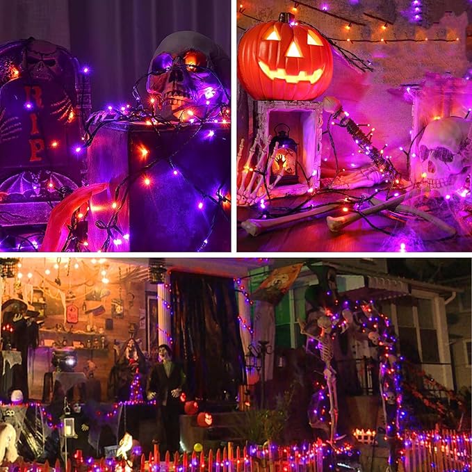 Halloween Fairy Lights, 33ft 100 LED Battery Twinkle Lights