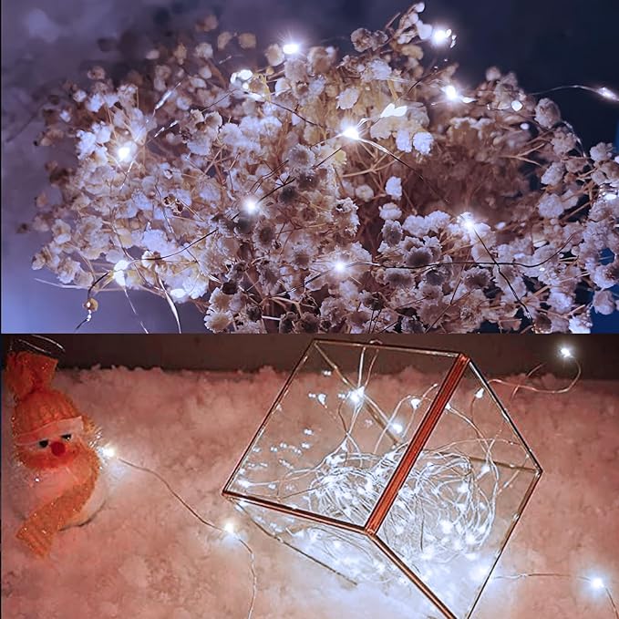 Christmas String Lights, 16ft 50 LED Waterproof Twinkle Lights