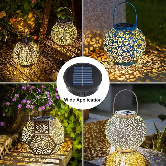 AA 600mAh Solar Lights Replacement Top Parts, Solar Panel for Outdoor Garden Lanterns or DIY Solar Lantern Warm White LED (1Pack)