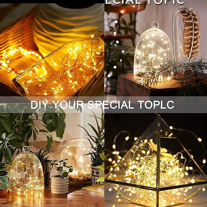 2ft Warm White String Lights for Yard, Waterproof LED