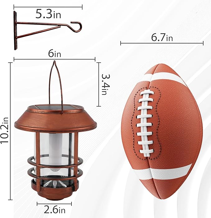 Otdair Solar Lanterns Outdoor Waterproof, 2 Pack Flickering Flames Wall Garden Decor with Glass Shade, Hanging Solar Lights Wall Mount Decorations for Halloween, Front Porch, Patio, Yard, Bronze
