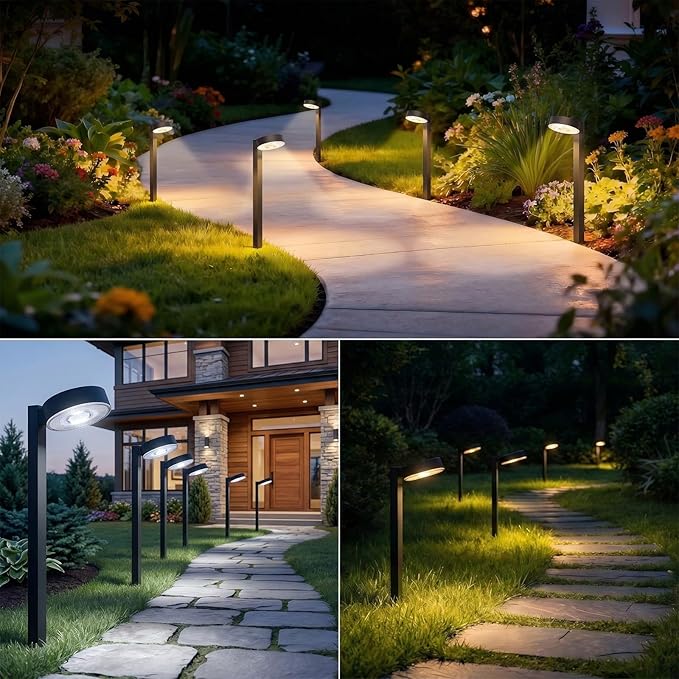 Sparkblaze 12 Pack Solar Pathway Lights Outdoor, LED Solar Path Lights with Warm White/Neutral White/Cold White, Solar Landscape Lighting for Yard, Garden, Lawn & Walkway.