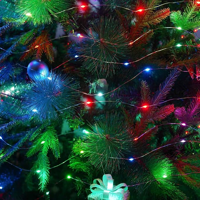 2 Pack St. Patrick's Day Fairy Lights Battery Operated, 20FT 60LED RGB Color Changing String Lights, Christmas Twinkle Light with Timer and Remote for Indoor & Outdoor St. Patrick's Day Decorations