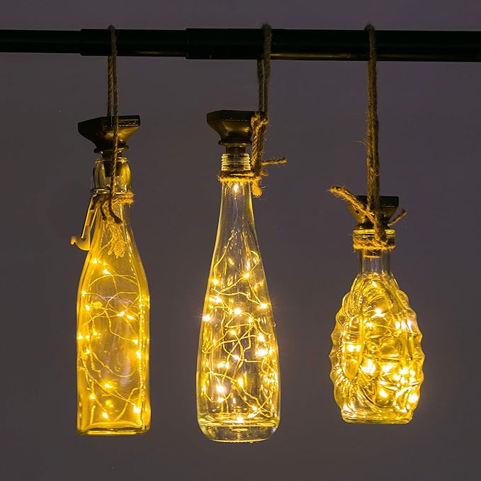 12-Pack Warm White Yard String Lights, Weatherproof LED