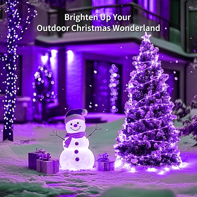Christmas Porch String Lights 4-Pack, 1ft 50 LED Waterproof