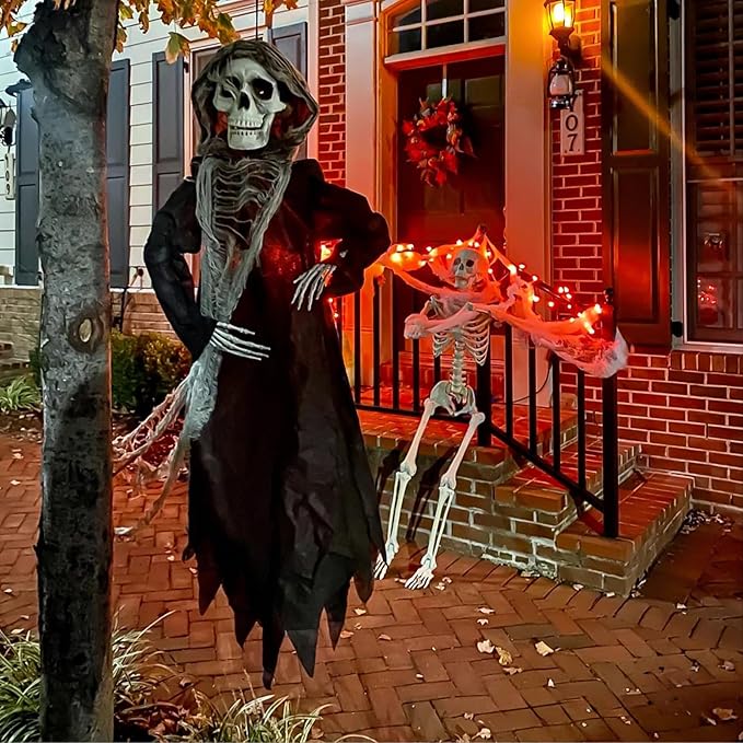 Orange Halloween String Lights Outdoor 100LED Battery Operated Fairy Lights with Waterproof Remote Timer for Garden Party Holiday Thanksgiving Day Halloween Décor
