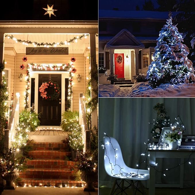 Christmas Yard String Lights, 18ft 50 LED Waterproof