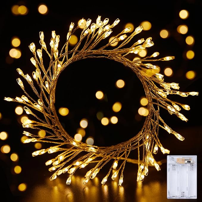 4-Pack Christmas String Lights, 60 LED Waterproof Twinkle Lights