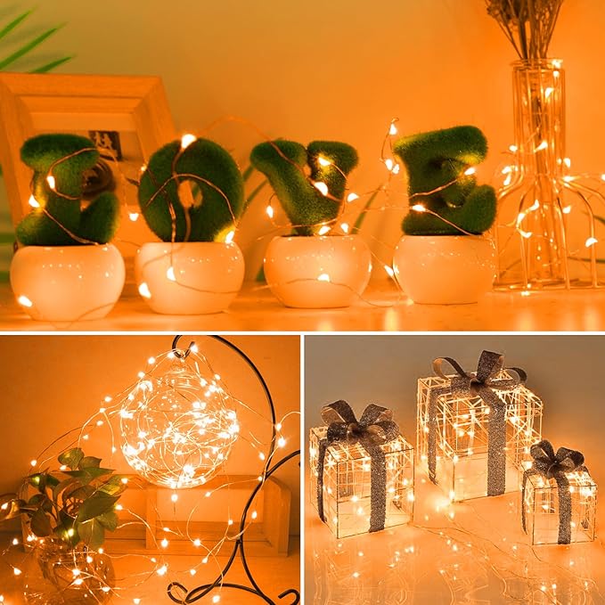 Christmas Patio String Lights 30-Pack, 7ft 20 LED Waterproof