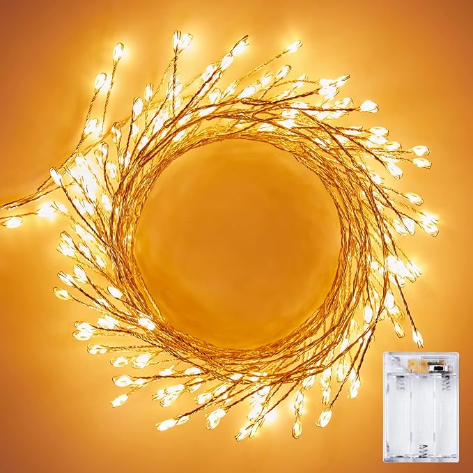 2-Pack Christmas String Lights, 10ft 120 LED Waterproof Twinkle Lights