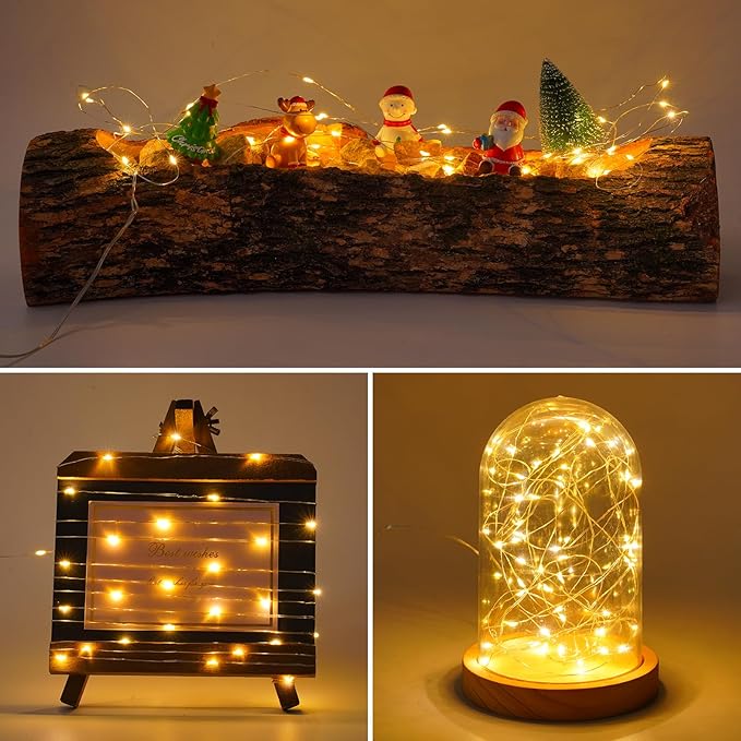 16ft Warm White String Lights for Yard, Waterproof LED