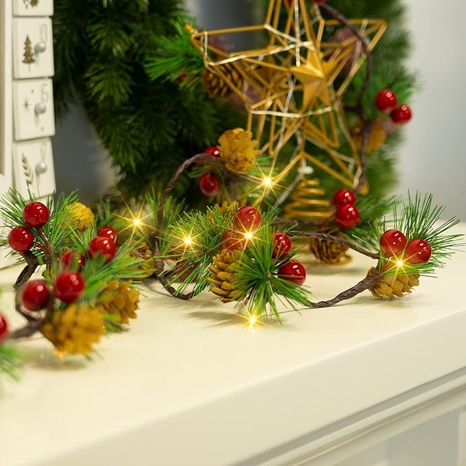 Christmas Fairy Lights, 5ft 20 LED Battery Twinkle Lights