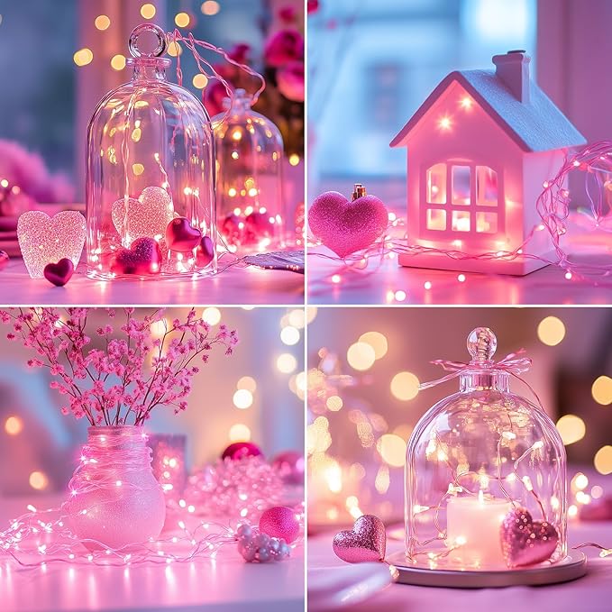6-Pack Silver Porch String Lights, 7ft Weatherproof LED