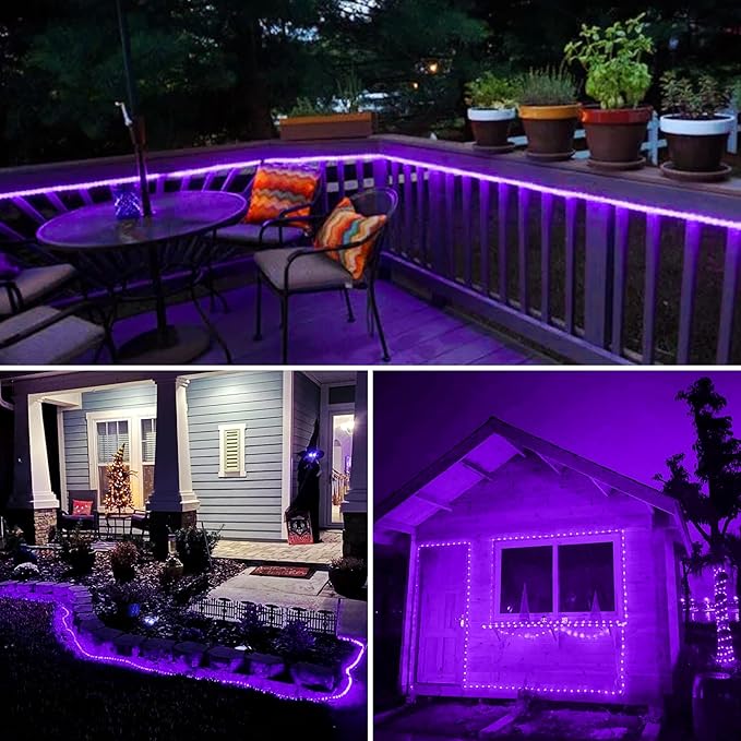33ft LED Rope Lights, Remote Control Color-Changing