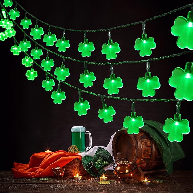 8ft Green String Lights for Patio, Waterproof LED
